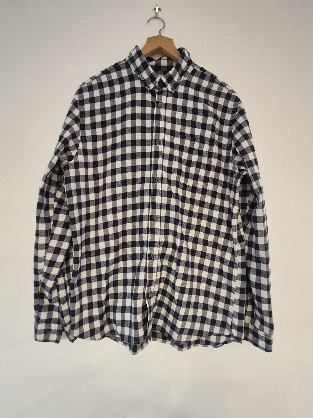 Jack and Jones Black and White Check Button-Down Shirt